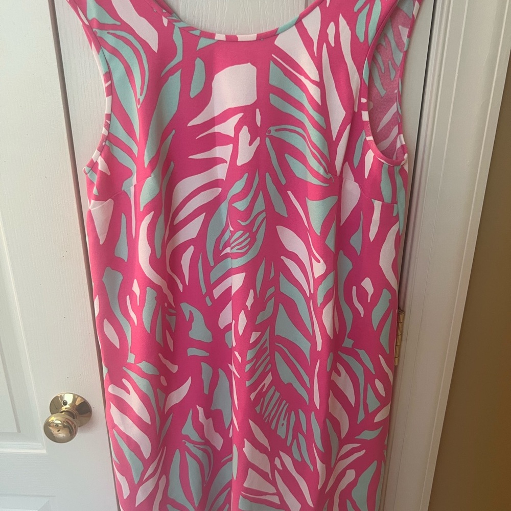 Lilly Pulitzer Pink and Blue Midi Dress